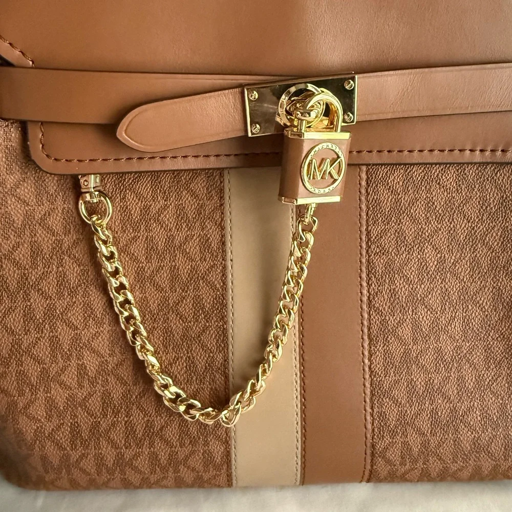 NWT Michael Kors Hamilton Legacy Large Belted Satchel - Picture 6 of 16